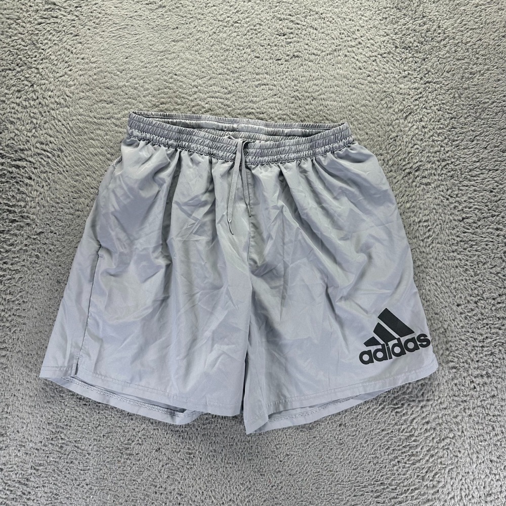 Adidas Shorts Mens XL Gray Athletic Performance Running Gym Basketball Sports
